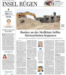 Zeitungsartikel Abriss Bunker Sellin