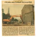 Zeitungsartikel über Abrissarbeiten auf der Insel Rügen