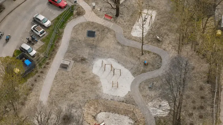 Bau des Spielplatzes in Putbus auf Rügen