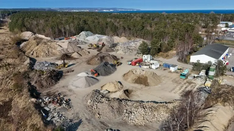 Luftaufnahme Recyclinghof Prora Rügen